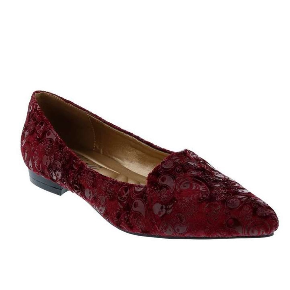 Bellini Womens Flora PA Flats Shoes Mauve Velvet  Slip On Point Toe size 7